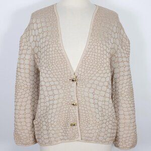 Vintage Thierry Mugler knit cardigan jacket 40 US Large animal print